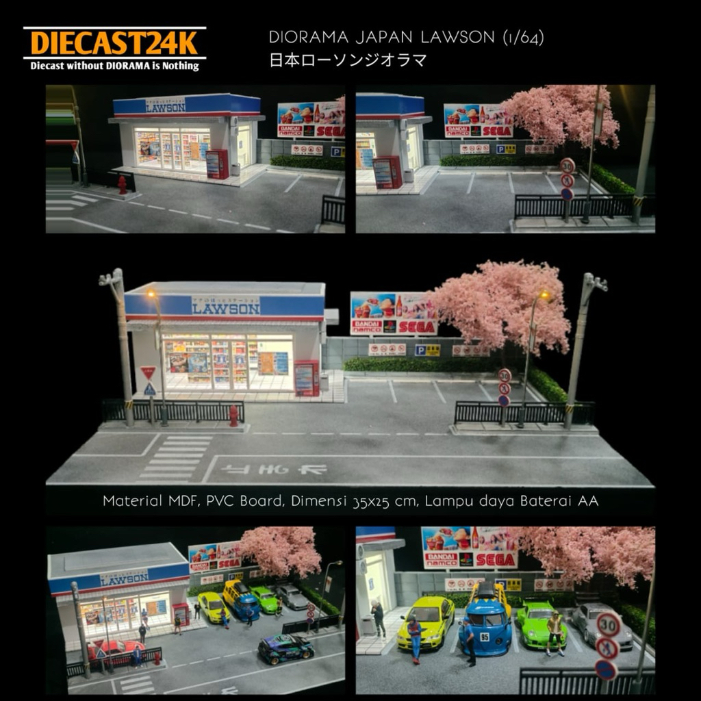 Diorama Lawson, Indomaret, Family Mart, Seven Eleven V.02 (1/64)