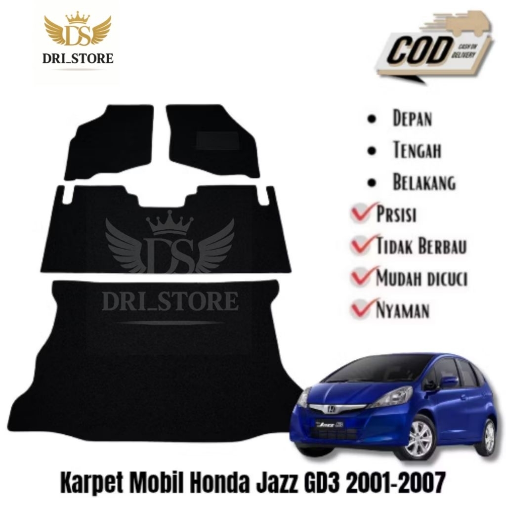 KARPET MOBIL HONDA JAZZ GD3 2001-2007
