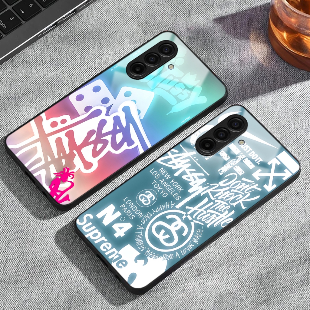 Softcase Kaca Samsung A17 TERBARU A13 A14 A15 A16 Case Kilau - Softcase Plat - Casing Custom Samsung