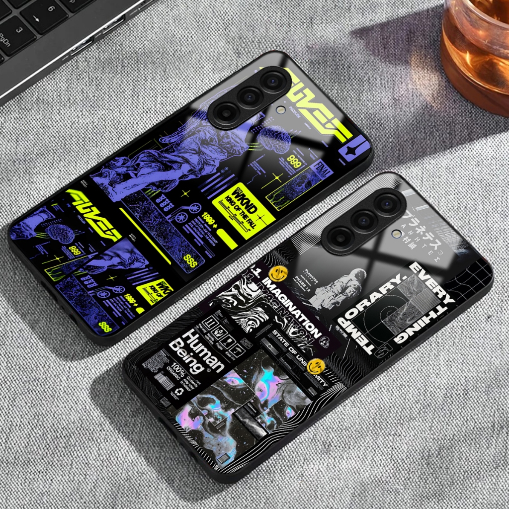 Softcase Kaca Samsung A17 TERBARU A13 A14 A15 A16 Case Kilau - Softcase Plat - Casing Custom Samsung