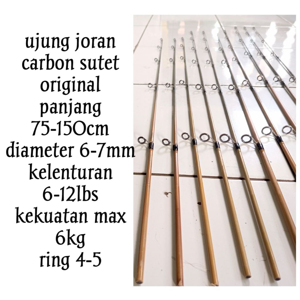 Ujung joran carbon original warna sutet 75-180cm
