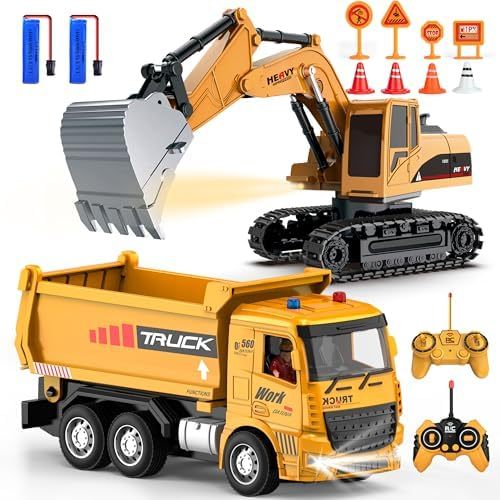 Mainan Mobil Remot RC Dump Truk LED