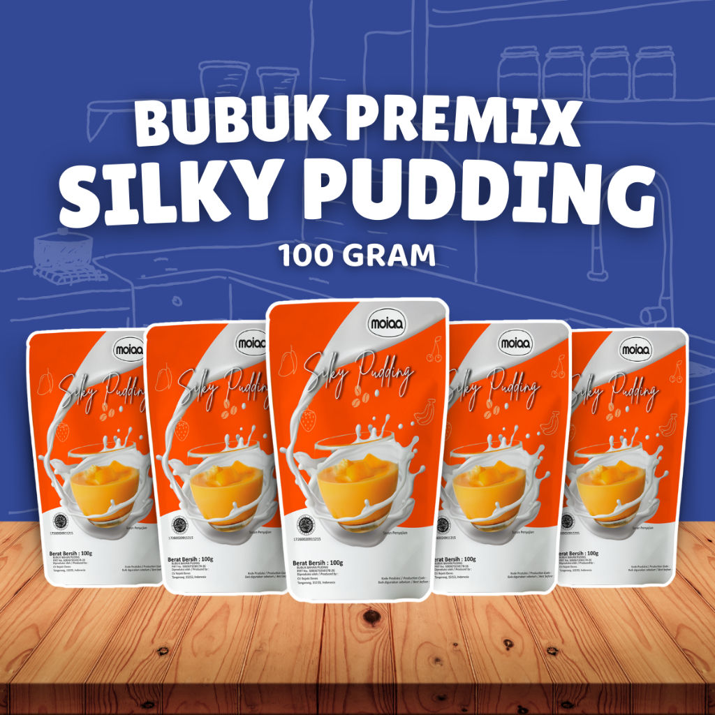 Grosir 100 gram Silky Pudding Silki Puding Premix Bubuk Aneka Rasa - MOIAA