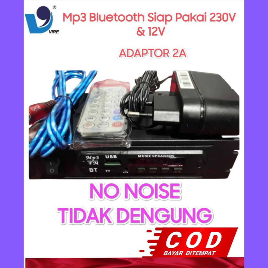 SIAP PAKAI MODUL MP3 BLUETOOTH ORIGINAL VIRE SUDAH DIRAKIT DENGAN BOX 12 volt DC & 230V AC