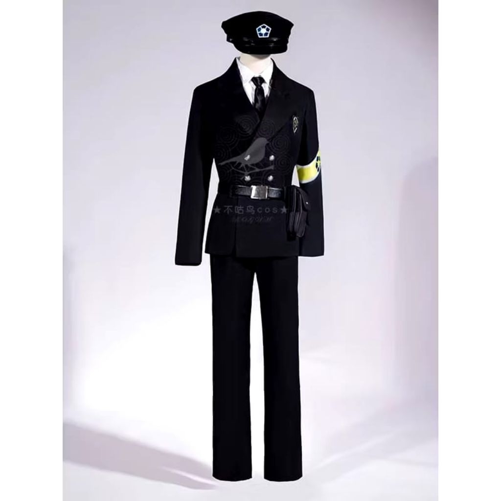 blue lock police prison costume full set