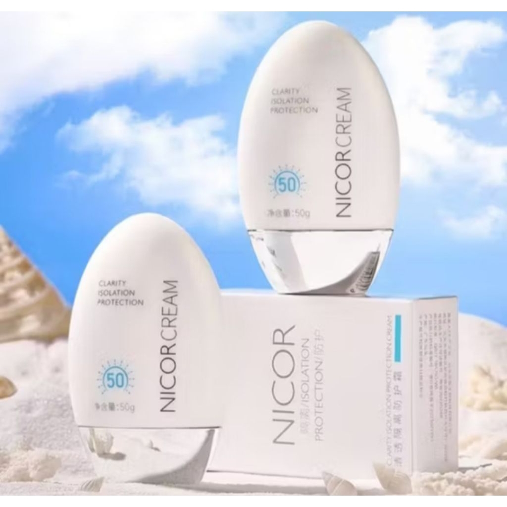 NICOR UV sunscreen 50ml SPF50 PA+++ face cream UV sunblock cream refreshing whitening waterproof-SS