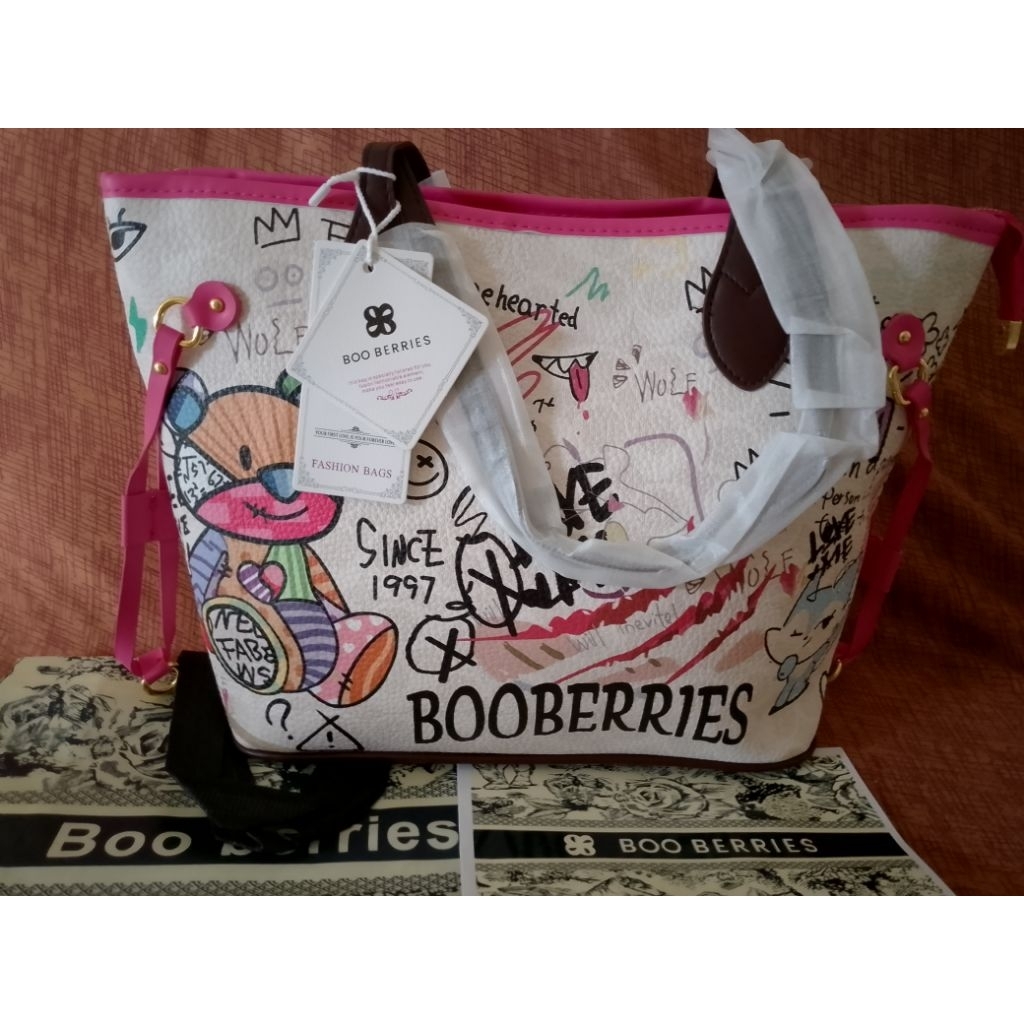 Boo Berries Exclusive Graffiti Tote Bag Premium - Fashion Shoulder Bag Wanita Kekinian