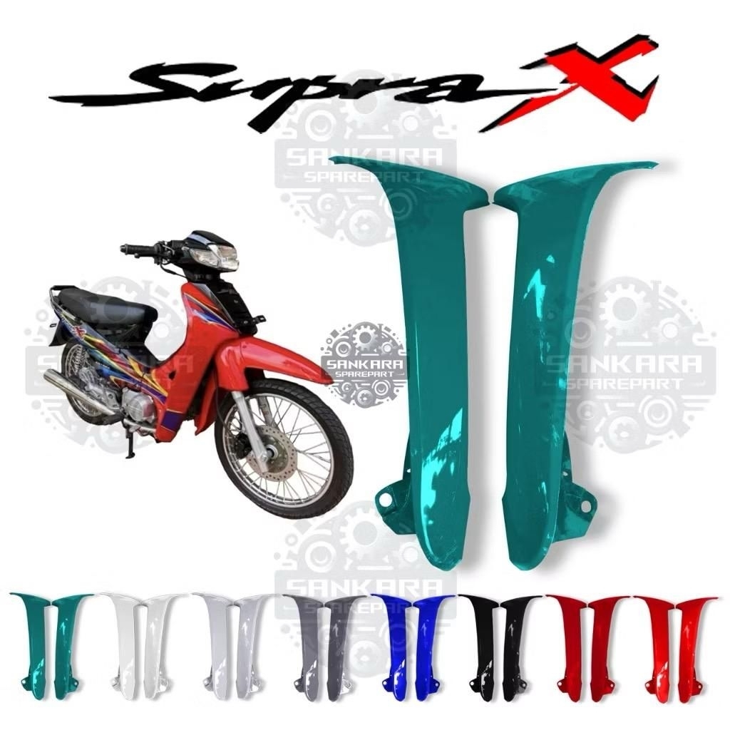 Sayap Body Depan Luar Motor Supra X Lama Supra Fit 2000-2005 Warna Hitam Silver Merah Putih Biru Hij