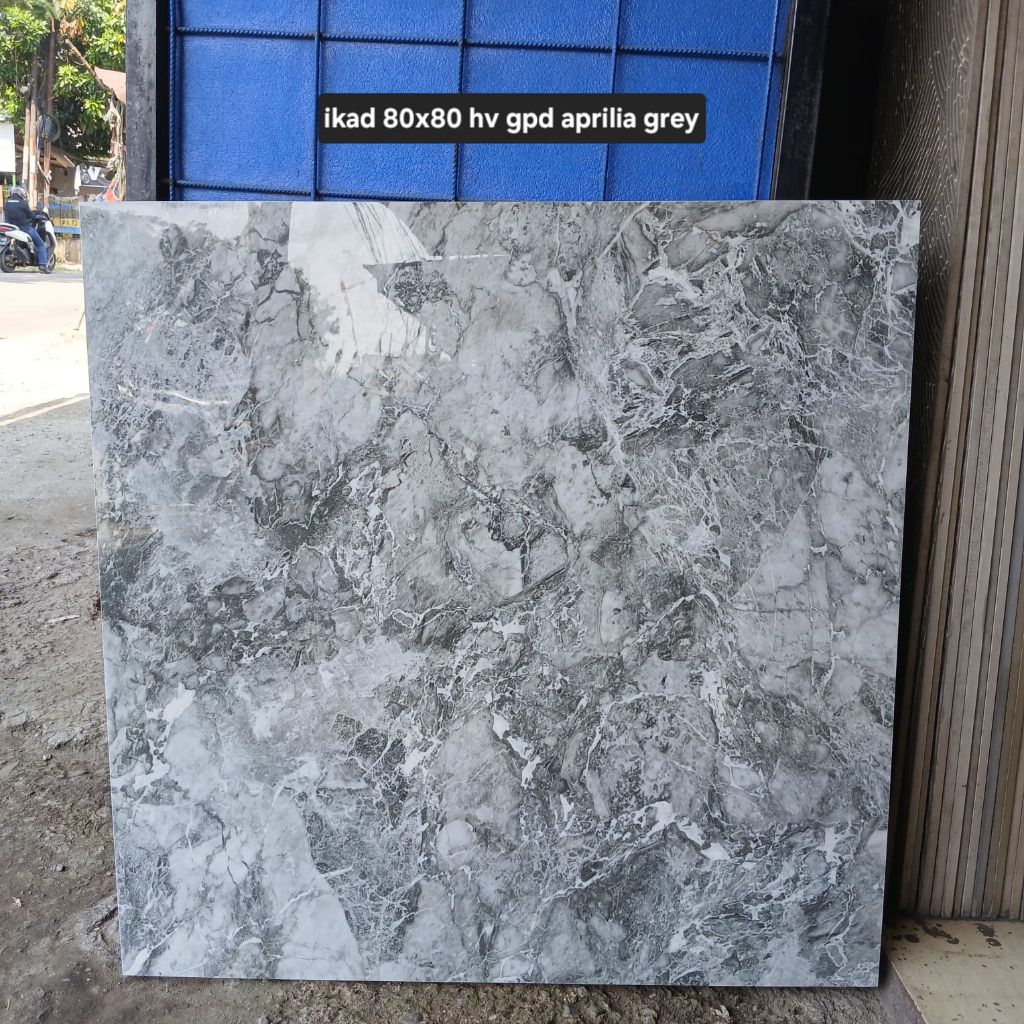 Granit Lantai Corak Marmer Glaze polish 80x80 Aprilia Grey (CHAT ADMIN/BACA DESKRIPSI SEBELUM MEMBEL
