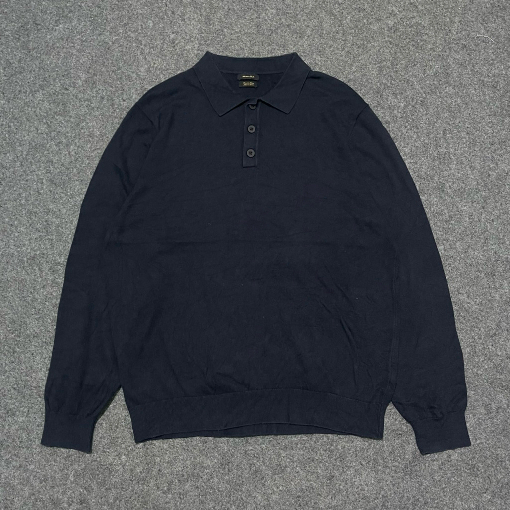 Kemeja polo panjang rajut Massimo Dutti second