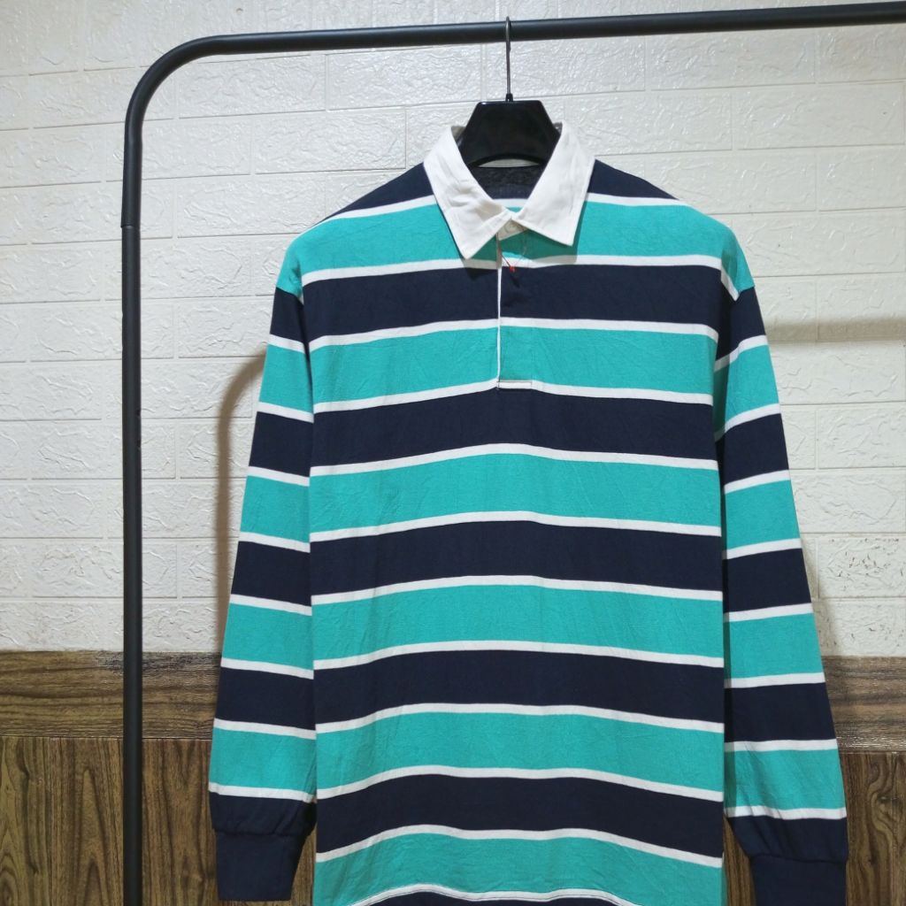 GU Stripe Block Rugby Shirt