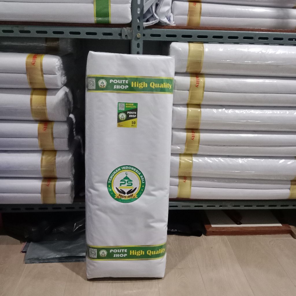 Merk Polite Shop 1 roll Kain Kafan Lebar 150cm Panjang 50m - Kain kafan mori kaci blacu