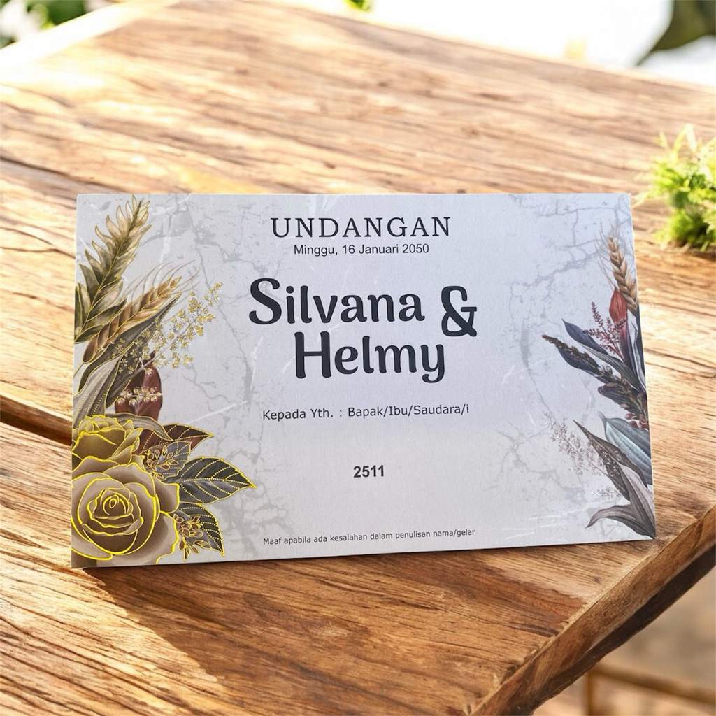 Blangko Undangan ERBA 2511 undangan kosong tanpa teks (Free katalog 2025)