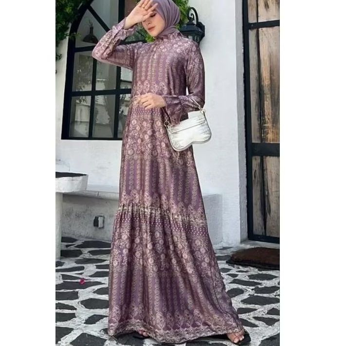 preloved dress fitri raya luxury size L nadeea id no javina kaleela