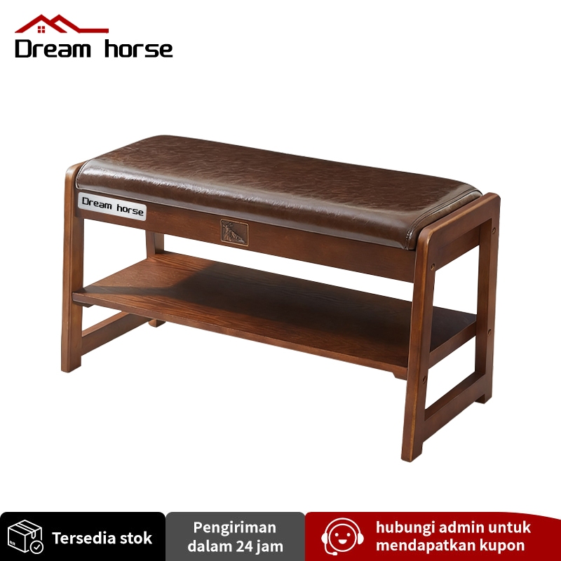 Bangku Sepatu Kayu/Rak Sepatu Layer/Rak Sepatu Sofa/Rak Sepatu Duduk/Rak Sepatu Serbaguna