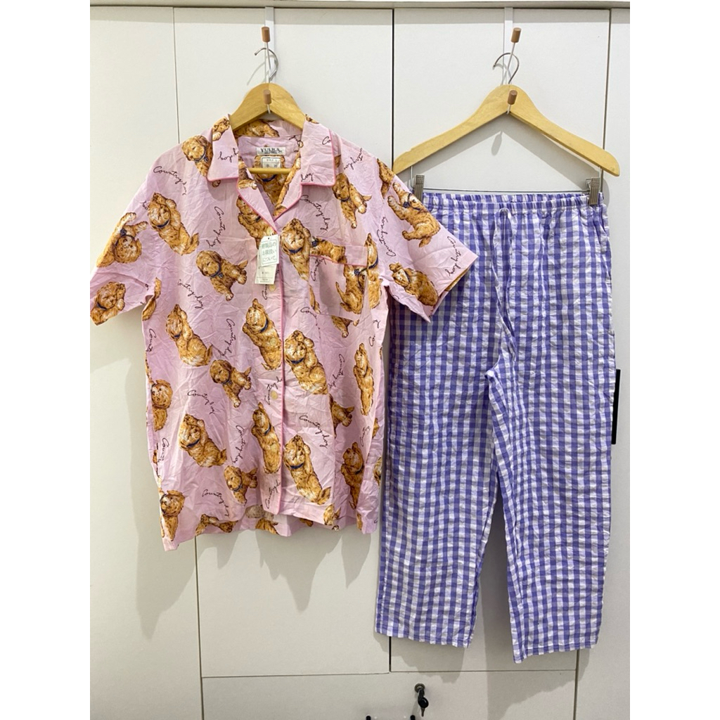 oneset pajamas bear gingham