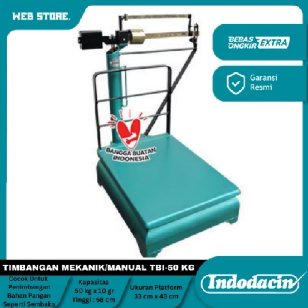 timbangan duduk manual / mekanik 50kg