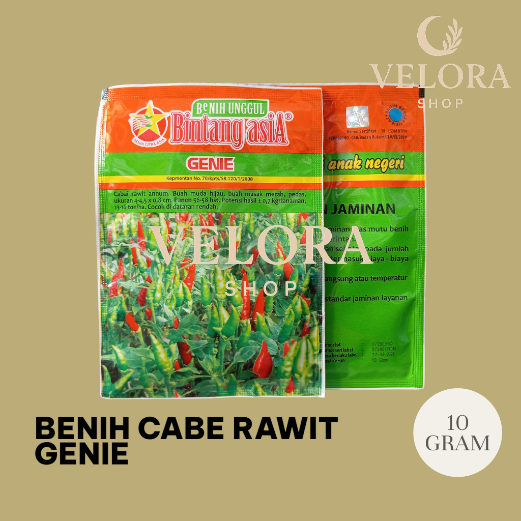 Benih Cabai Rawit Genie 10gr / Bibit Cabe Rawit Genie / BCA