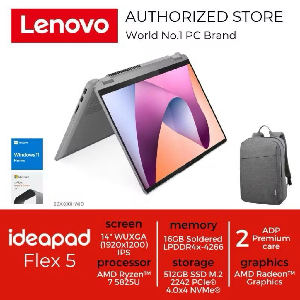 Lenovo Ideapad Flex 5-14ABR8 Ryzen 7-5825U 16Gb/512Gb