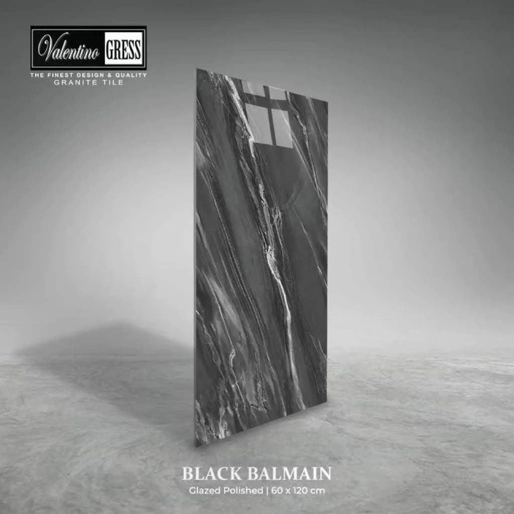 Granite Valentino Gress 60x120 Cm - Black Balmain Homogenous Tile