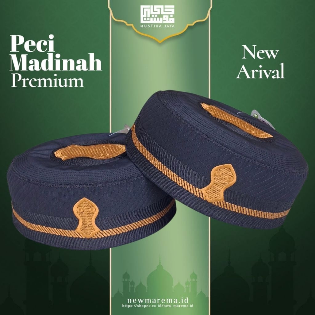 PECI MADINAH BUGIS MOTIP TEROMPAH KOPIAH HAJI PECI PUTIH PECI BORDIR SONGKOK TERMURAH ORIGINAL