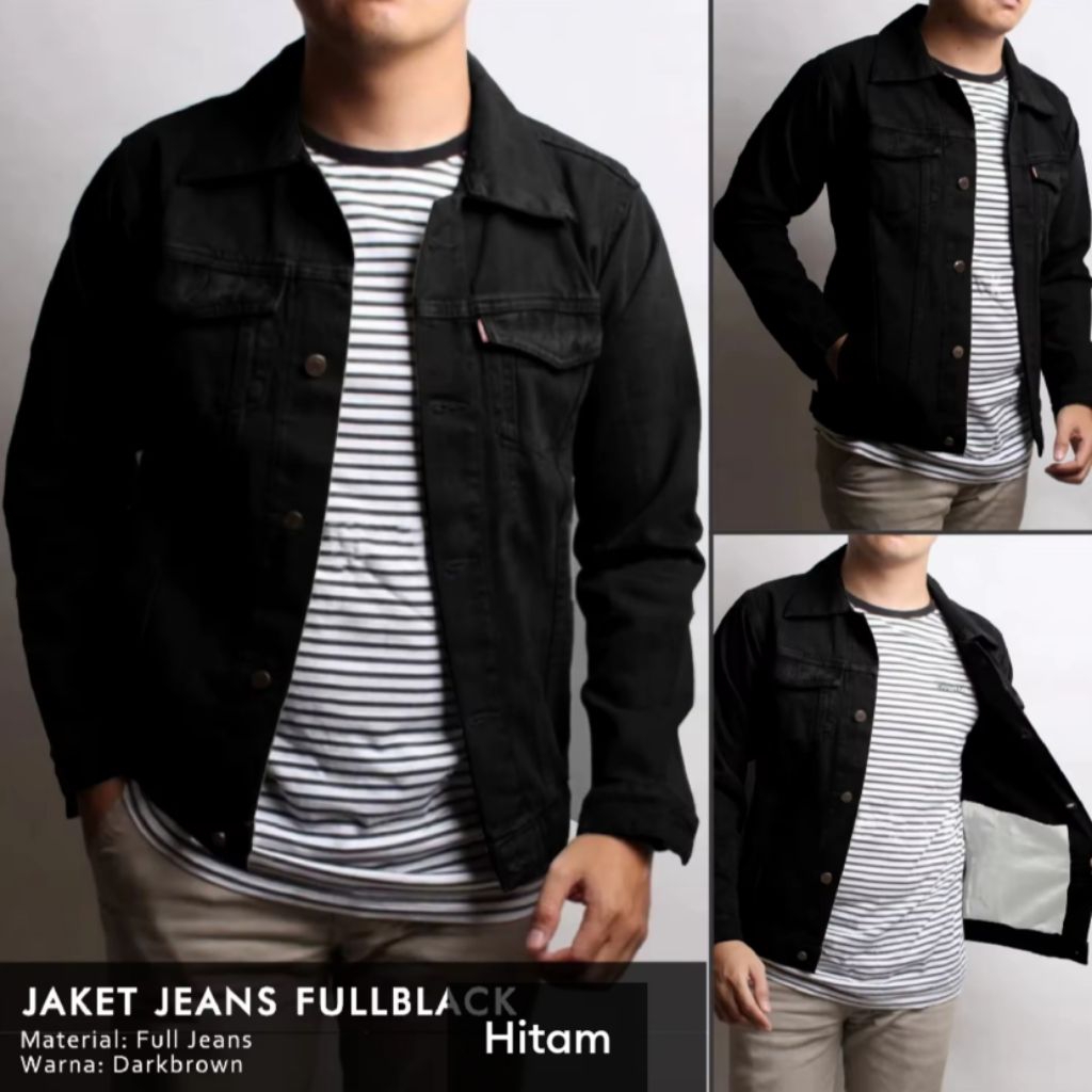 Jaket Jeans Denim Pria Banyak Pilihan Warna Ready Ukuran Remaja Hingga Dewasa Jumbo Big Size Warna E