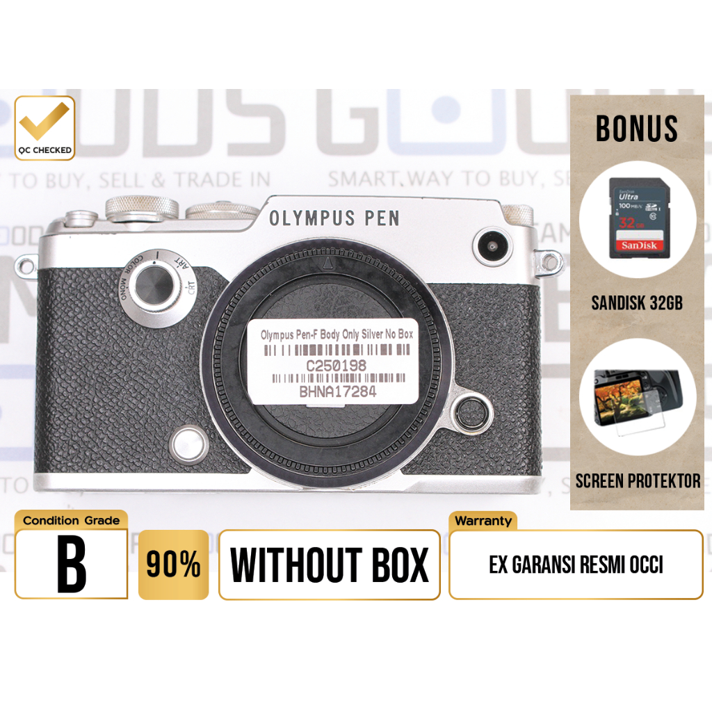 Kamera Olympus PEN F Mirrorless MFT Micro Four Thirds - Grade B - C250198 Digital Camera Second Beka