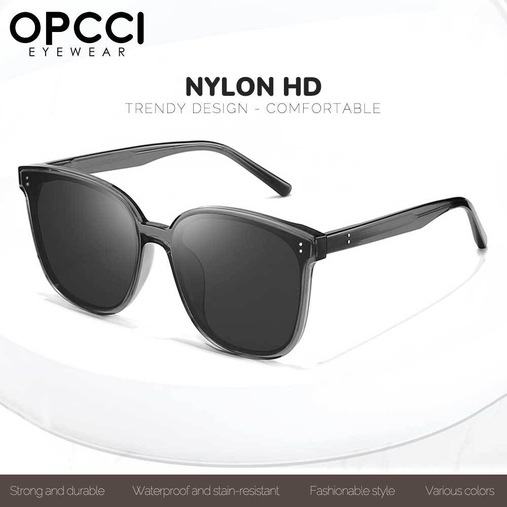 OPCCI Kacamata Sunglasses Nylon HD Anti UV 400 Style Kotak Trendy Elegant Bahan Acetate Kokoh Nyaman