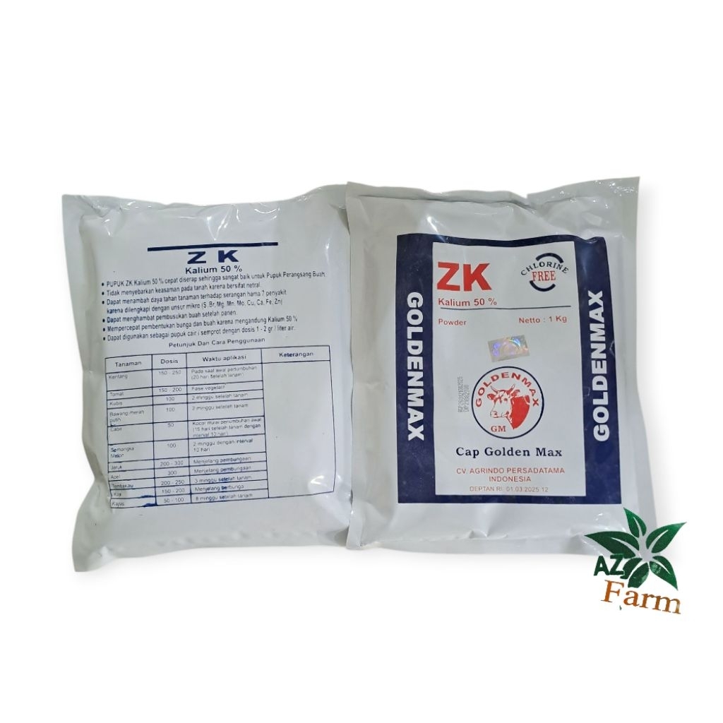 ZK GOLDEN MAX 1KG PUPUK KALIUM 50%