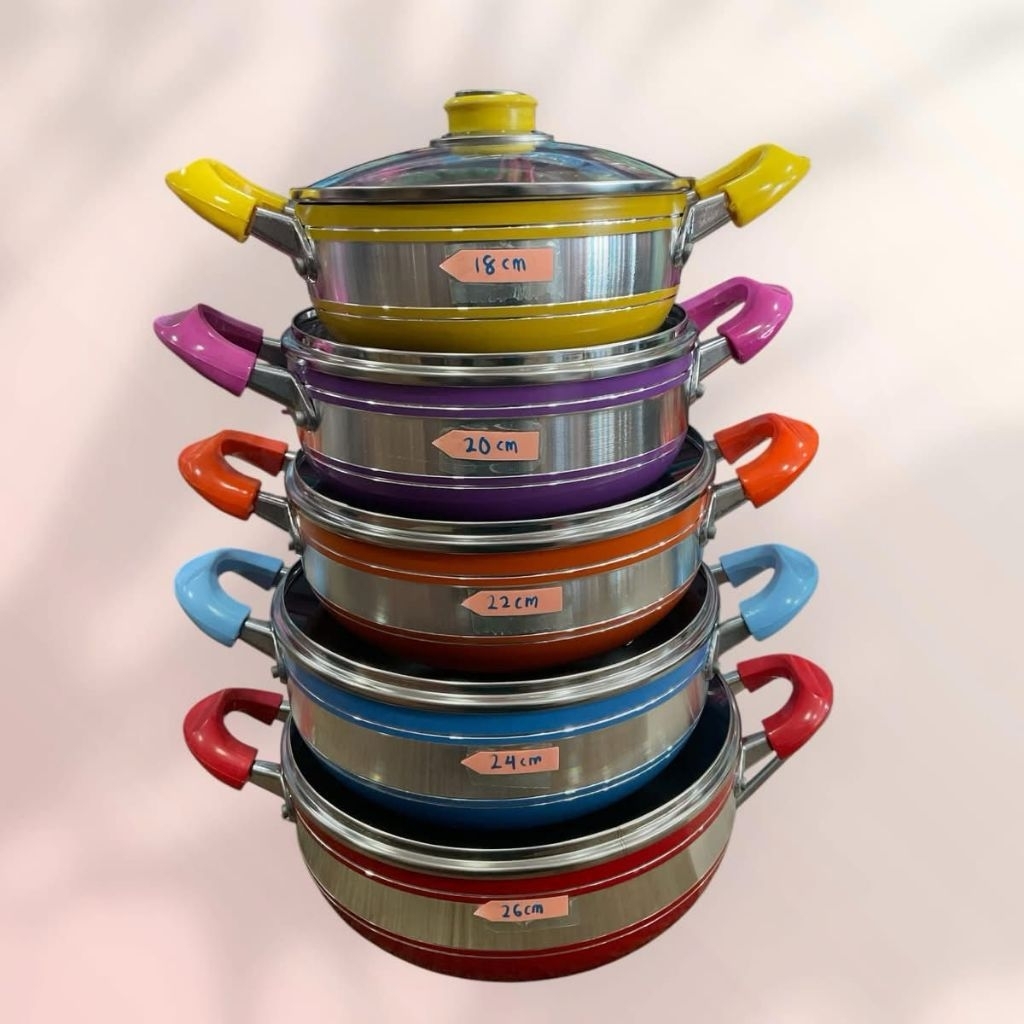 PANCI COOKWARE SET WARNA 5 SUSUN