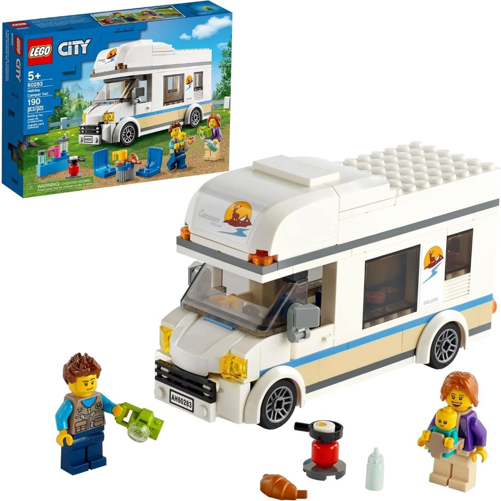 LEGO City Great Vehicles Holiday Camper Van 60283 Toy Car for Kids Ages 5 Plus