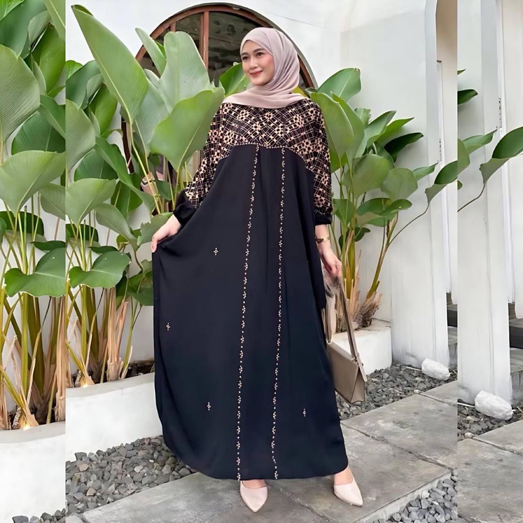 Gamis Kaftan Jumbo LD 180 cm Bahan Rayon Premium Bahan Adem Nyaman Kaftan Wanita