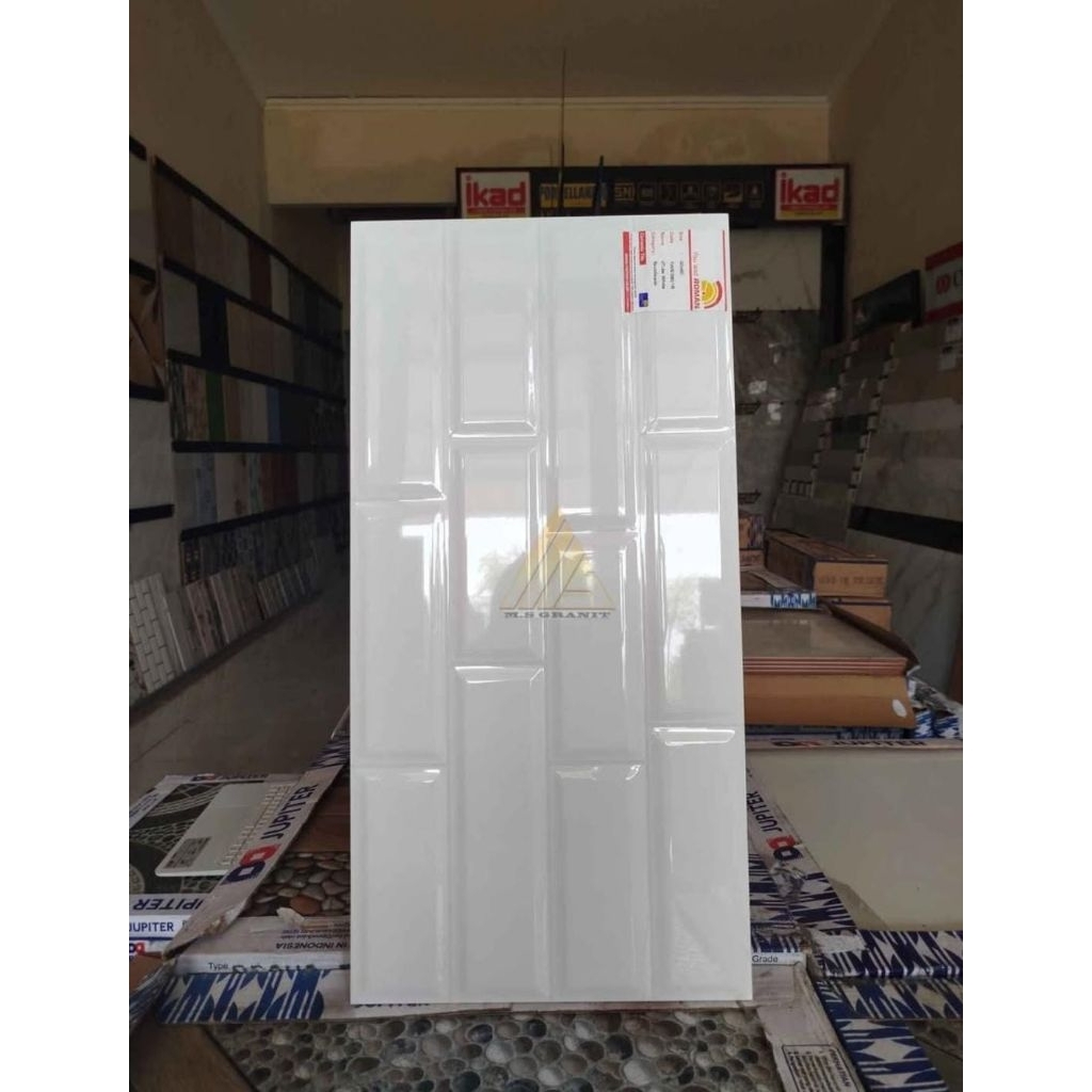 KERAMIK MURAH DINDING 30X60 ROMAN DTUBE WHITE GLOSSY