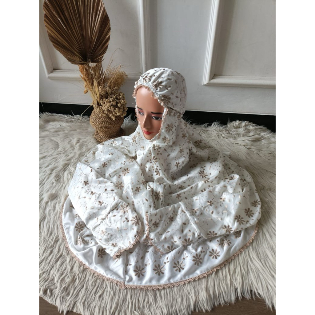 Mukena Terusan Mewah Sutra jepang polos