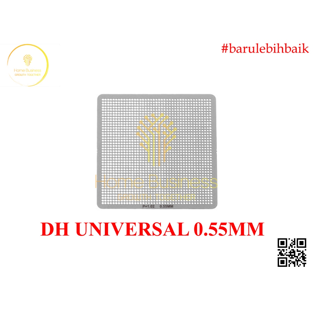 Cetakan Stencil Stensil BGA Direct Heat Directheat Plat BGA Reballing Universal 0.55MM 0.55 MM Cetak