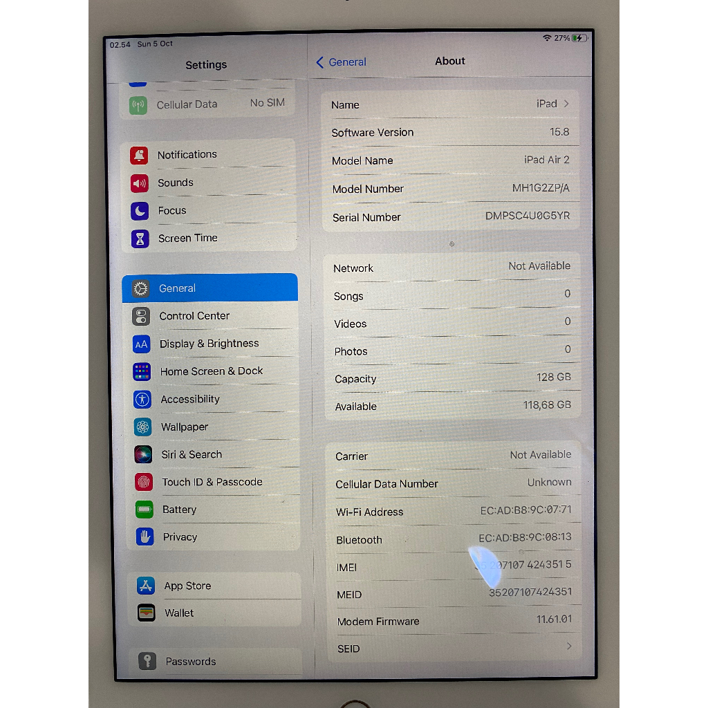 Ipad Air 2 Wifi + Cellular - Second