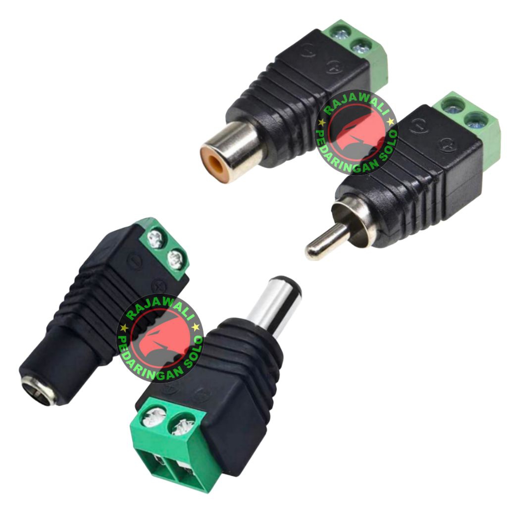 Jack DC Male Female - Jack RCA Male Female - Jack DC dengan Baut