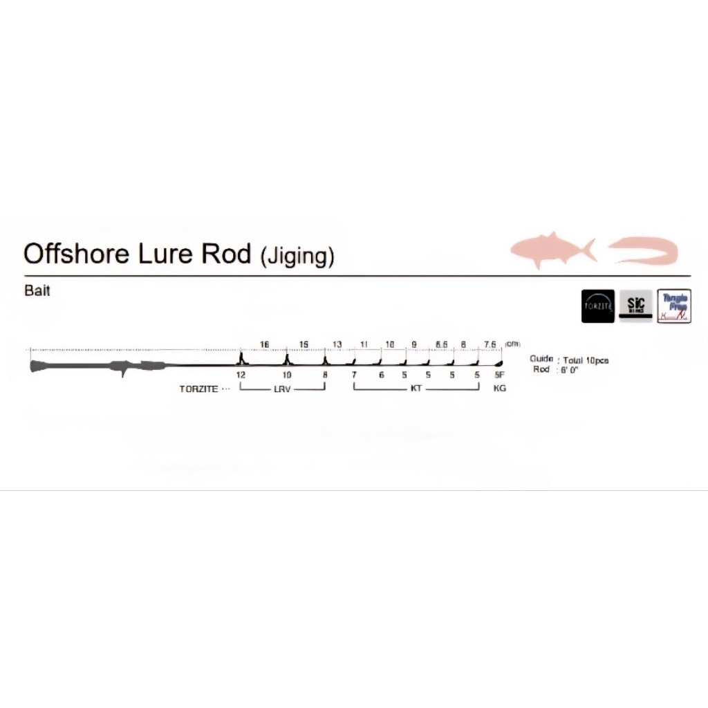 Fuji Titanium Torzite overhead (OH) Set for 6'
