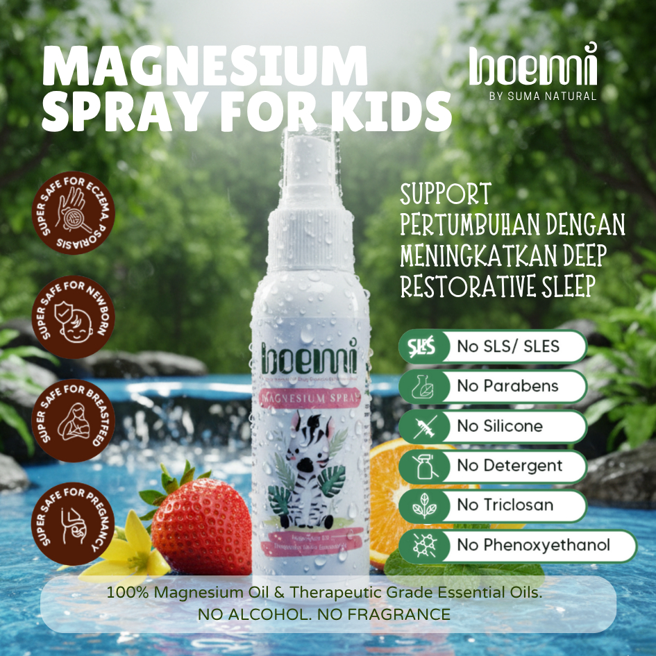 Suma Natural Baby Magnesium Spray - Magnesium Oil | Boemi Magnesium Spray