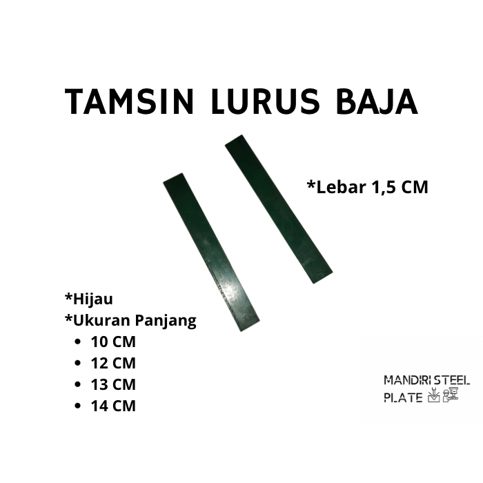 Tamsin Baja Lurus Hijau 10CM 12CM 13CM 14CM Untuk Insole Sepatu Sendal
