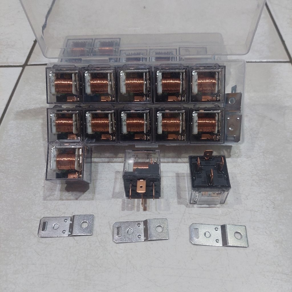 RELAY RELAI RILAI TRANSPARAN 12V KAKI 4 80A RELAY LAMPU KLAKSON ALARM MOBIL 5PCS