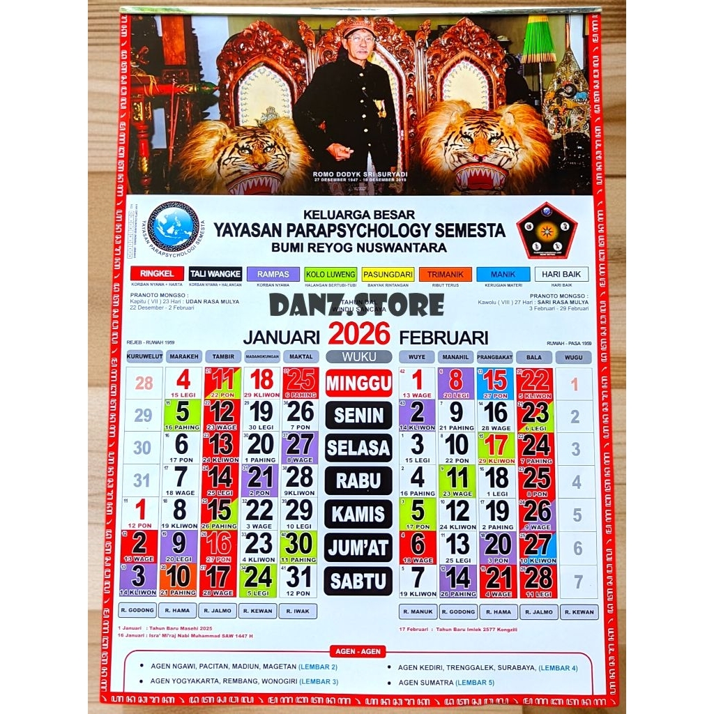 Kalender Tahun 2026 : Kalender Jawa Lengkap 2026 Yayasan Parapsikologi Semesta / Yps Kalender Jowo /
