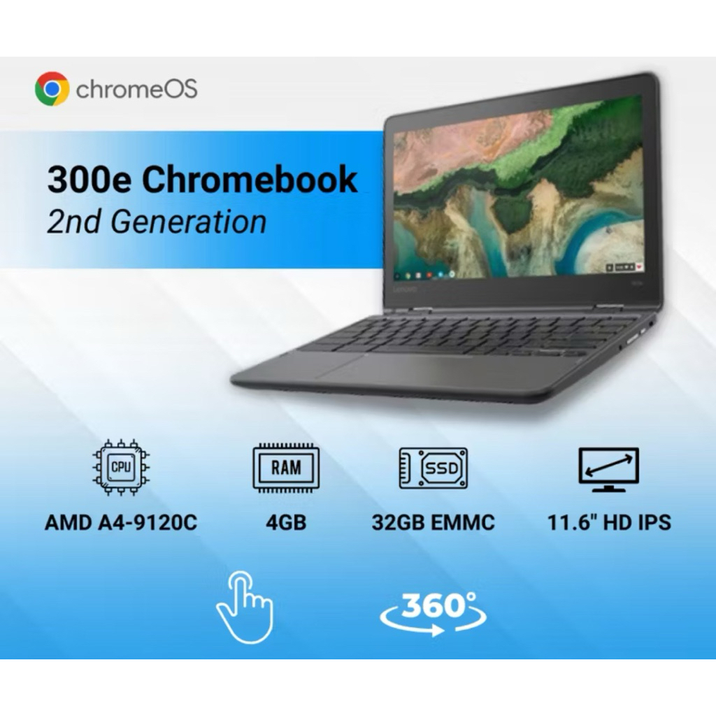 NEW Laptop Lenovo 300e Chromebook Gen 2 (11.6”)