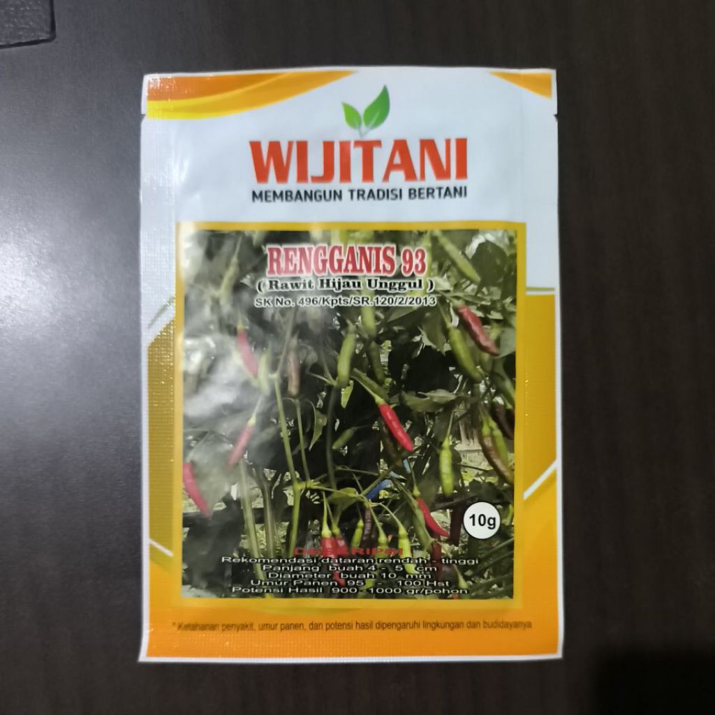 benih cabe rawit hijau Rengganis 93 10gr. wijitani