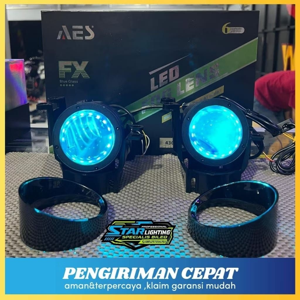 Foglamp AES FX Biled Foglamp 3 Inch Bi-led FX Bluelens 3 Warna AES Pesi terbaru