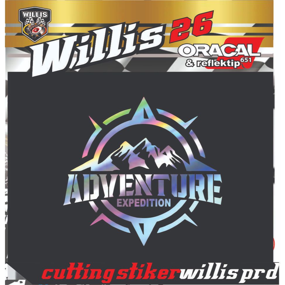 Sticker Cutting Adventure Expedition Stiker Untuk Kaca Body Mobil Motor