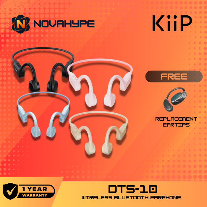 KiiP DTS10 / DTS-10 Wireless Bluetooth Headphone Earphone Earset Bone Conduction