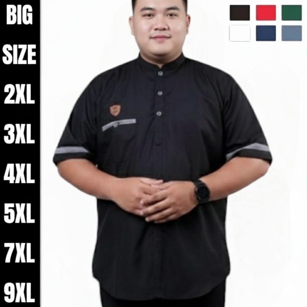 Koko kurta Pria lengan Pendek Baju Koko kurta Jumbo M L XL 9XL 7XL 5XL