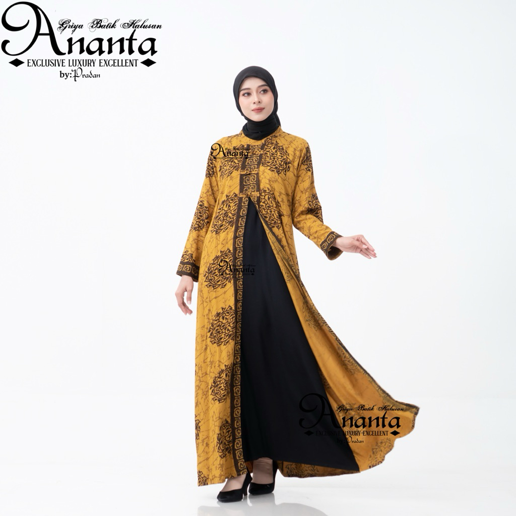 Batik Ananta Gamis Wanita EXCLUSIVE LUXURY EXCELLENT | Gamis Batik Halusan Exclusive Luxury Excellen