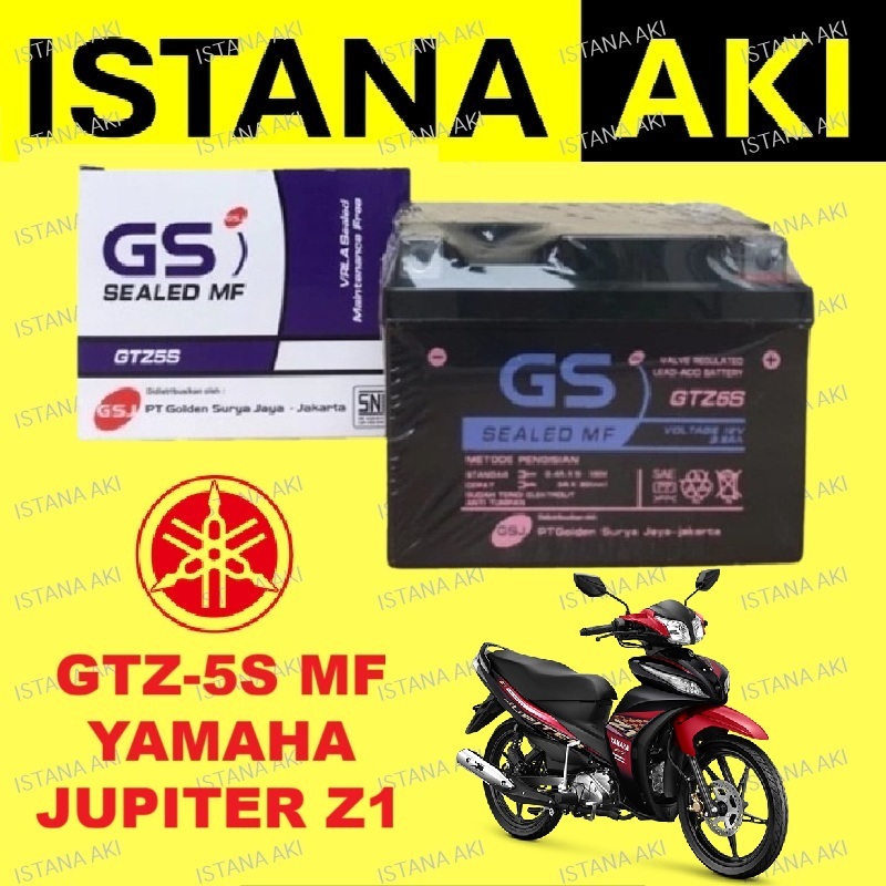 Aki Motor Yamaha Jupiter Z1 Accu Kering Aki Kering MF GTZ5S